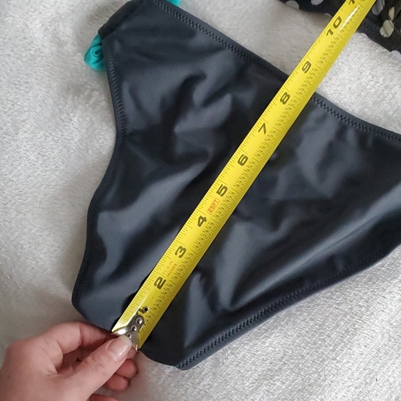 Grey & Teal Polka Dot Bikini - Picture 13 of 13